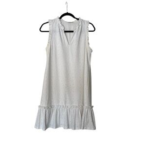 Michael Kors Dress White Eyelet Sleeveless knee length Size M